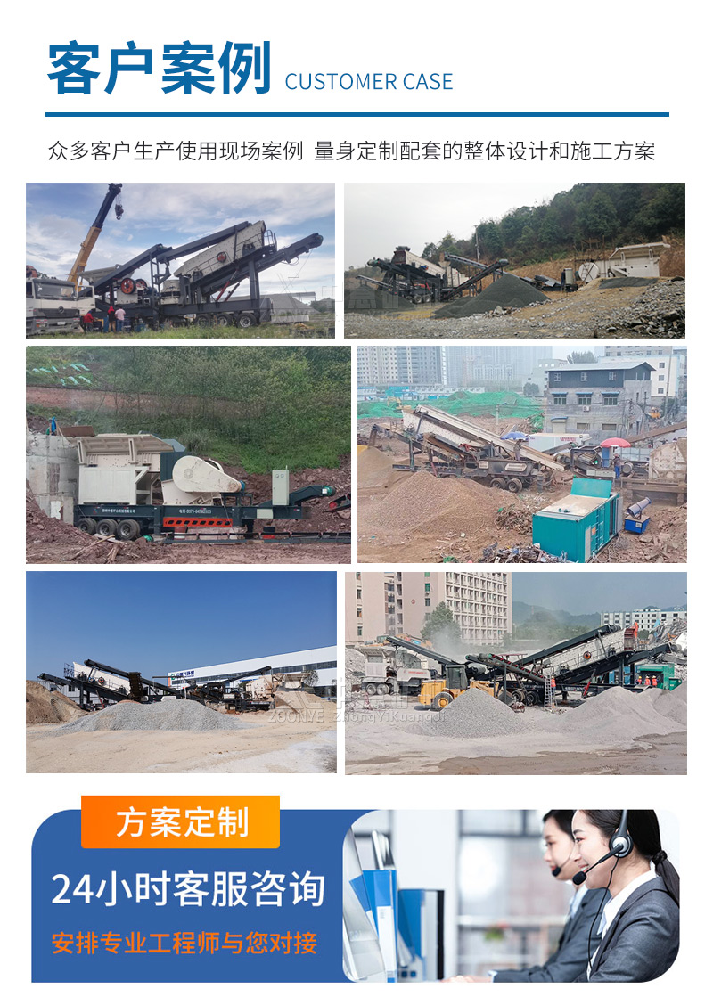 中意礦機(jī)移動破碎機(jī)客戶現(xiàn)場